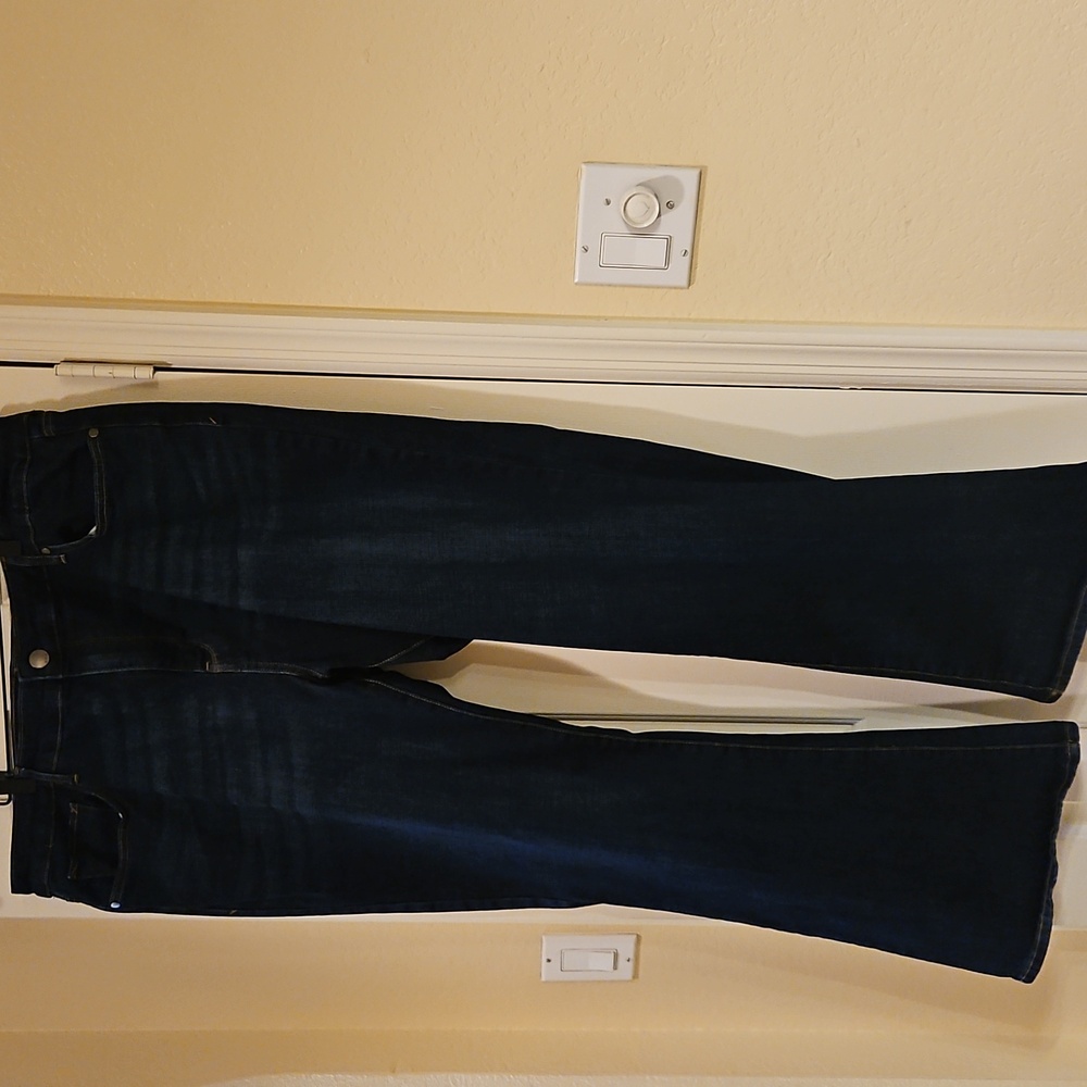 Ana High Rise Flare Dark Blue Jeans Size 22W